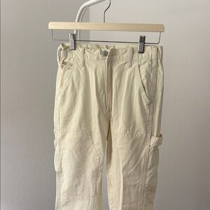 Brandy Melville Cream/Ivory Straight Leg Cargo Pants